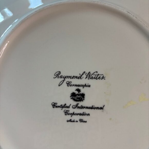 Raymond Waites Cornucopia Fruit Lattice Dessert plates Set of 4 New - Picture 7 of 9